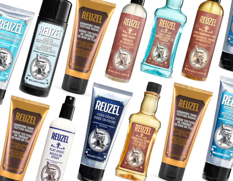 Variety of Reuzel Hair Htyling products
