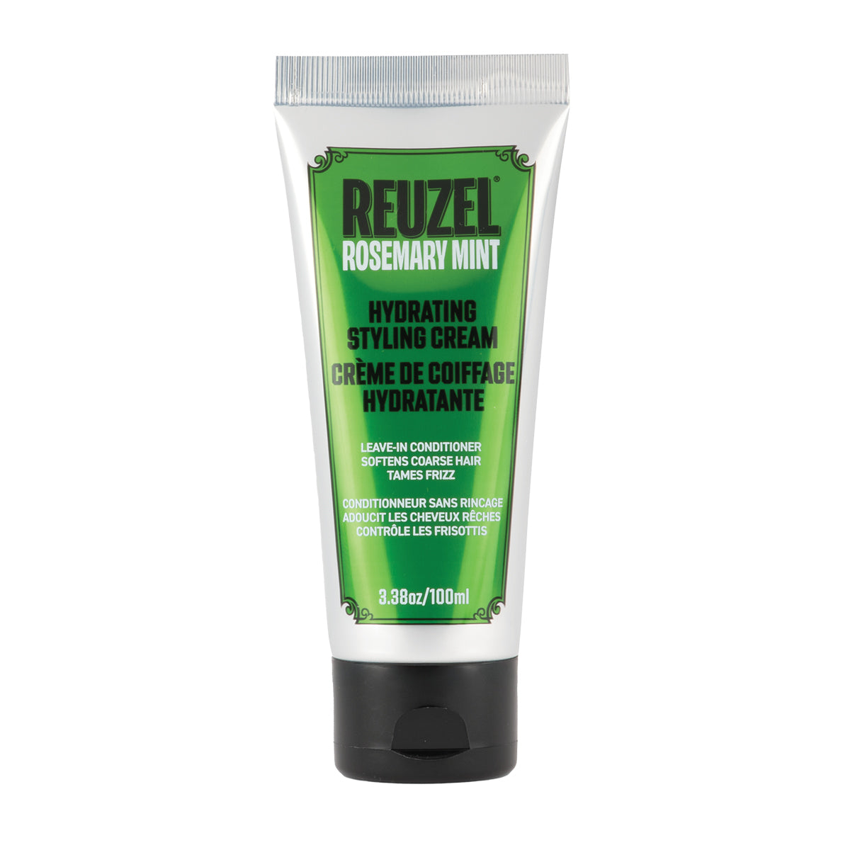 Reuzel Deutschland hydrating styling cream for hair, featuring a leave-in conditioner in a sleek jar for smooth, nourished hair.