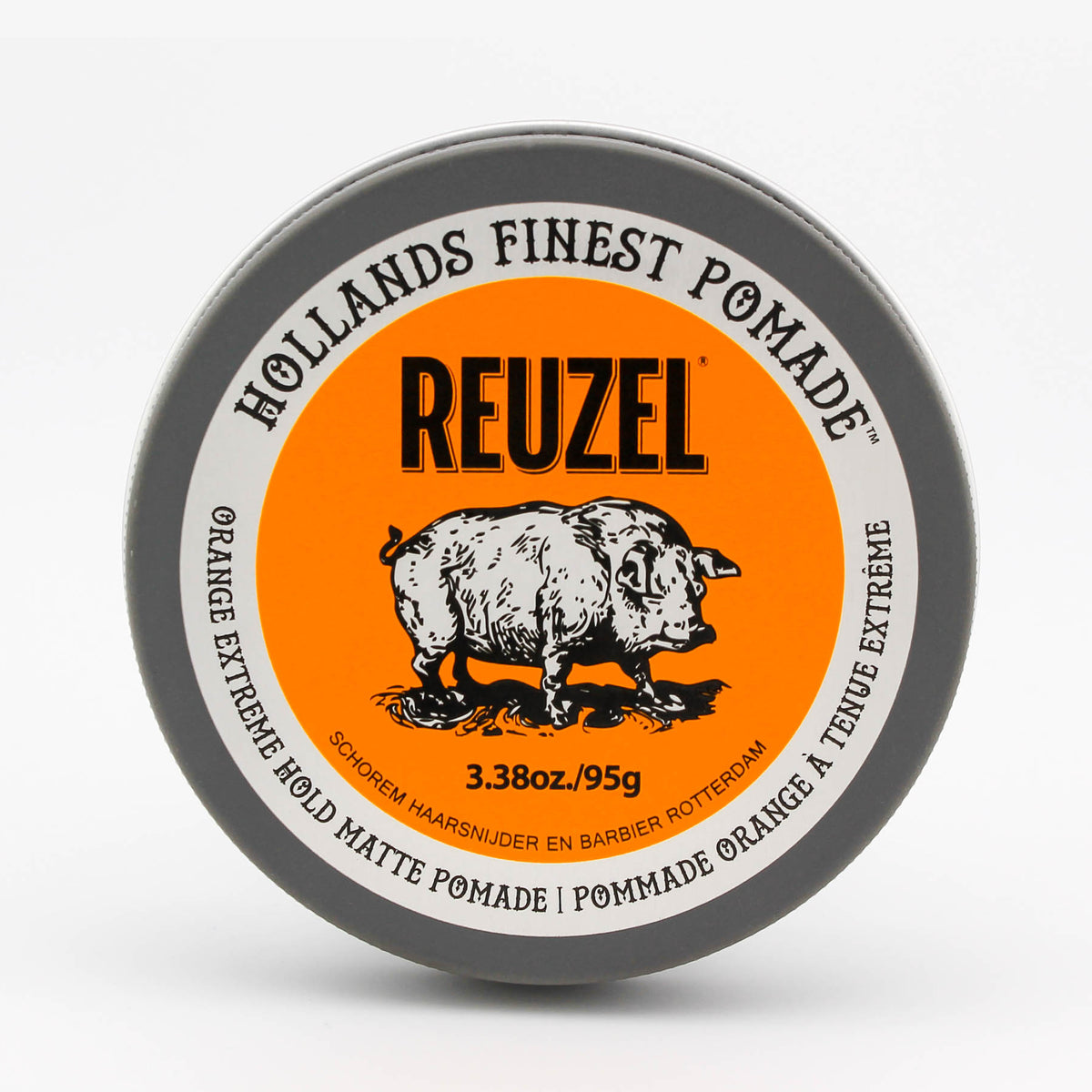 Image of REUZEL Orange Extreme Hold Matte Pomade. We turned our beloved Extreme hold matte pomade orange (which will not turn hair orange) in collaboration with IASP the international association of suicide prevention.