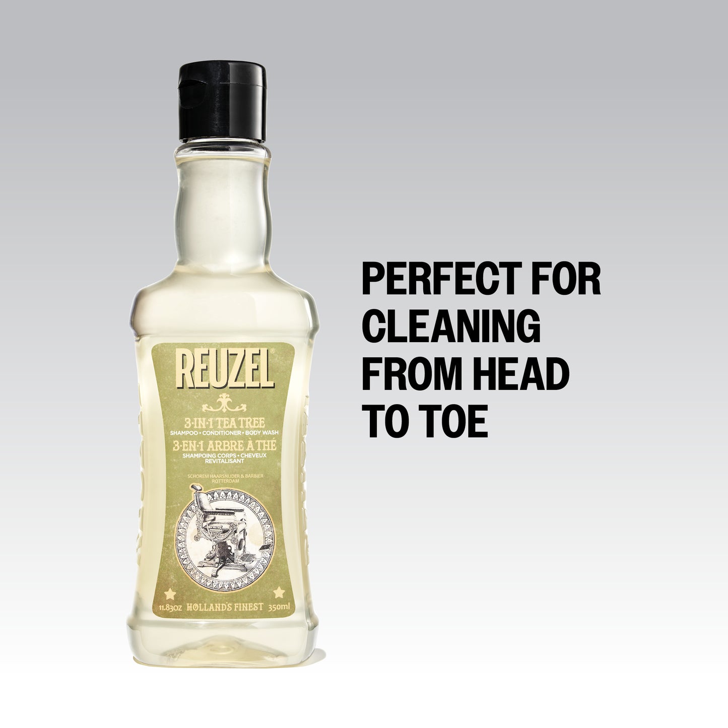Reuzel 3 in 1 tea tree shampoo conditioner and body wash