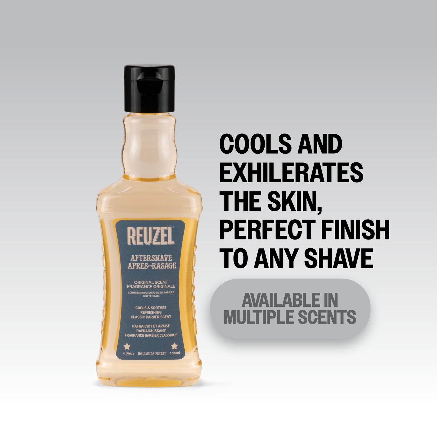 Reuzel Aftershave cools and exhilarates the skin, perfect finish to any shave