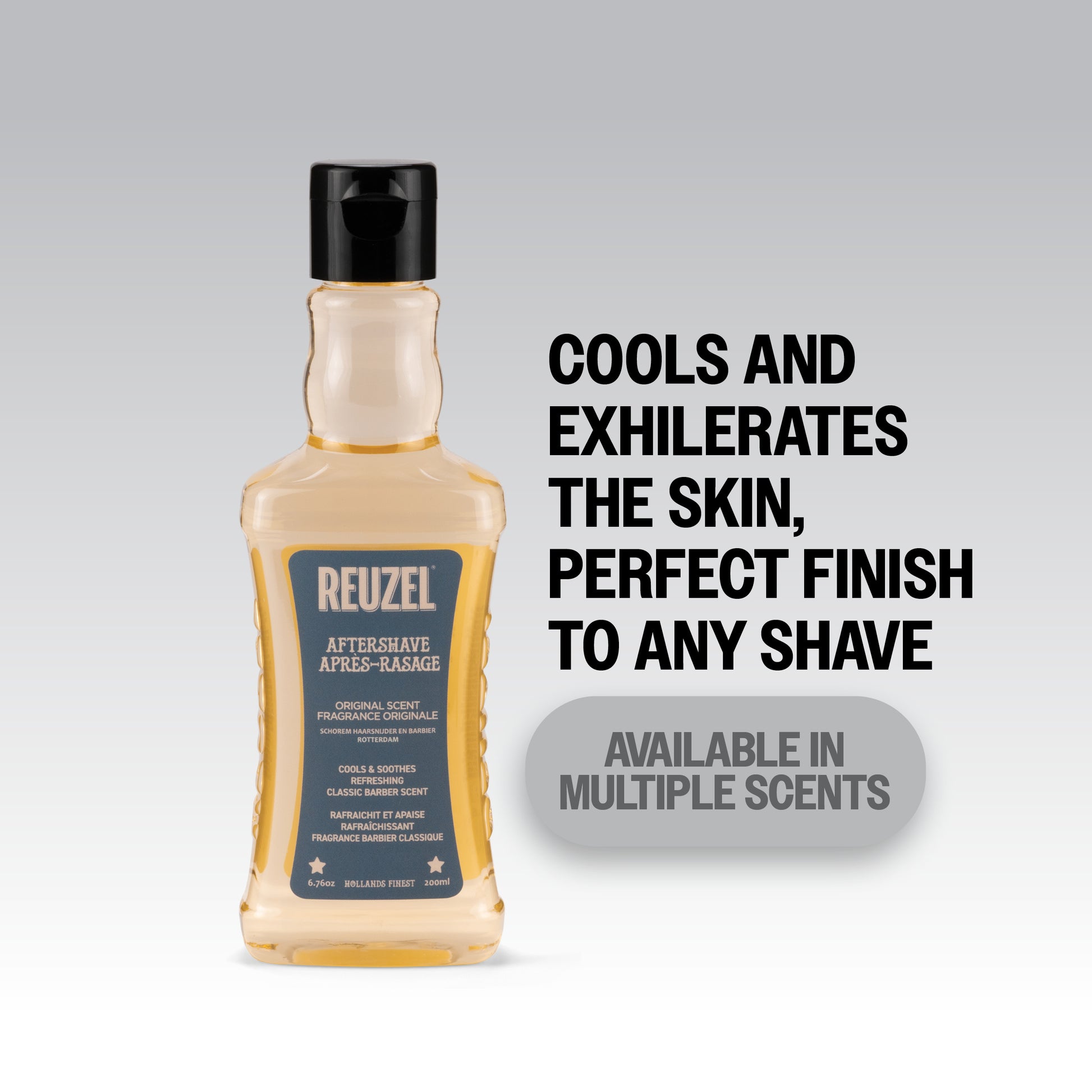 Reuzel Aftershave cools and exhilarates the skin, perfect finish to any shave