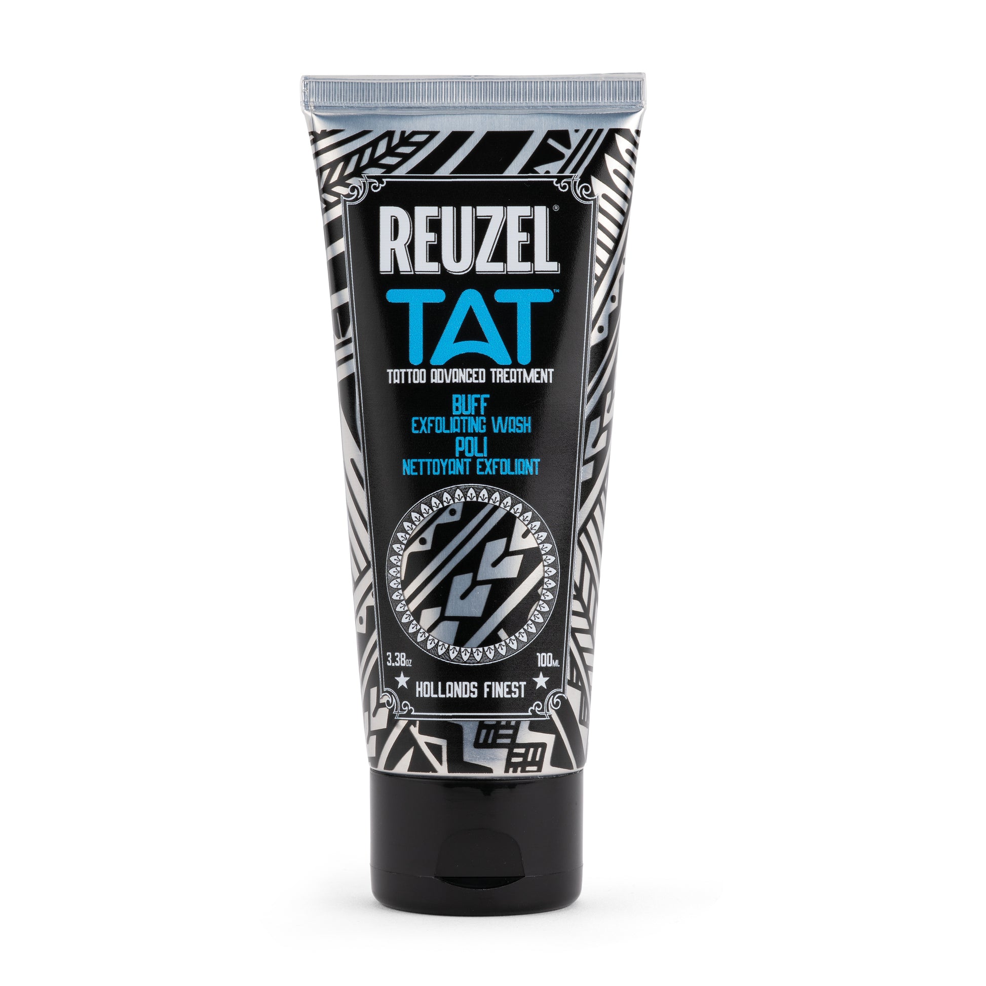 Reuzel Tat tattoo advanced treatment Buff tube on a white background