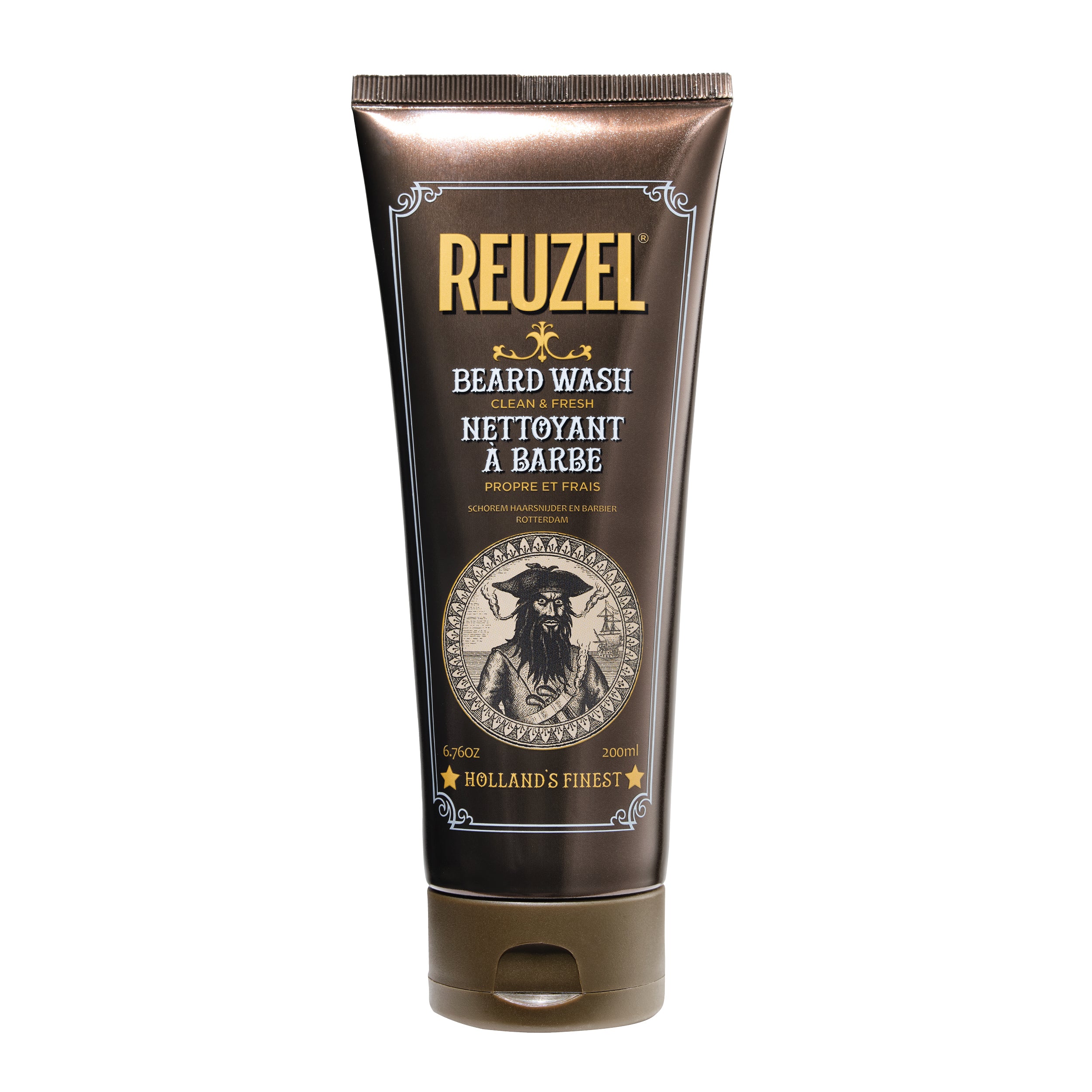Reuzel Deutschland Clean & Fresh Beard Wash in a bottle, designed for nourishing and cleaning men's beards.