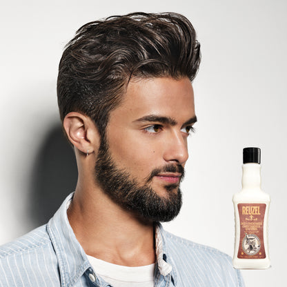 Reuzel Deutschland Daily Hair Conditioner bottle with pump, creamy conditioner for nourishing hair care.