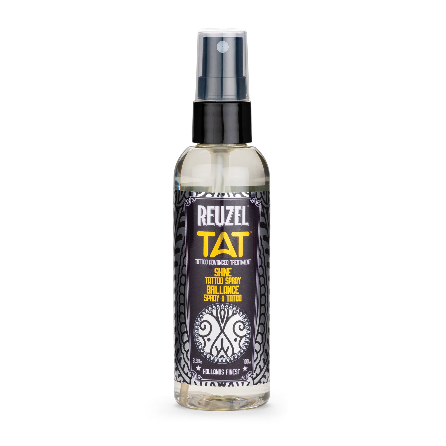 Reuzel TAT SHINE (Tattoo Aftercare) spray bottle on a white background